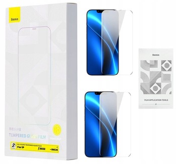 2x SZKŁO HARTOWANE BASEUS DO iPHONE 14 13 / 13 PRO