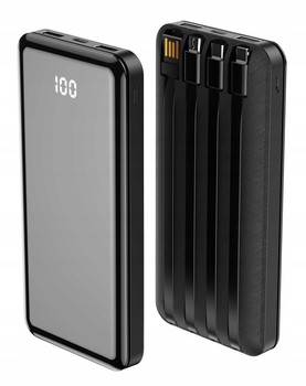 Power Bank 10000 mAh USB C FAST 10W + Kabel 3w1