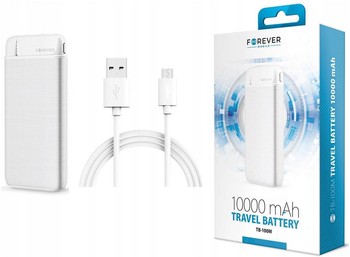 PowerBank 10000mAh USB C Micro FAST 10W + Kabel