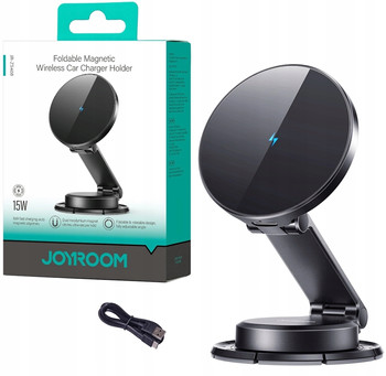 UCHWYT SAMOCHODOWY NA TELEFON Z ŁADOWARKA INDUKCYJNA 15W NA KOKPIT JOYROOM