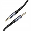 POZŁACANY MOCNY KABEL AUX MINI JACK 3,5MM AUDIO NYLON 1.2 M RECCI