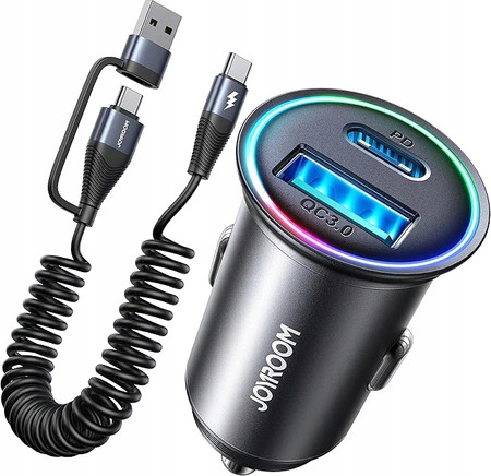 SZYBKA ŁADOWARKA SAMOCHODOWA USB USB-C 72W QC PD 3.0 + kabel USB-C JOYROOM