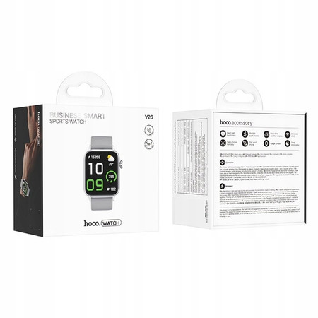 SMARTWATCH ZEGAREK MENU PL ROZMOWY POWIADOMIENIA PULS SPORT ZDROWIE METAL