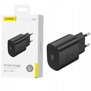 SZYBKA ŁADOWARKA SIECIOWA 25W USB C +GaN PD DO TELEFONU