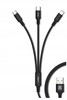 MOCNY KABEL USB PRZEWÓD 3w1 LIGHTNING MICRO TYP-C USB-C 2.4A 120cm RECCI