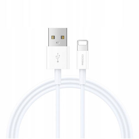 KABEL LIGHTNING DO iPhone 1m 12 11 X 8 7 MOCNY SZYBKI 2.4A RECCI