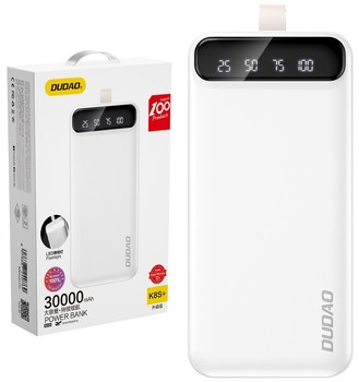 POWER BANK 30000MAH 2x USB i C Micro z Latarką LED