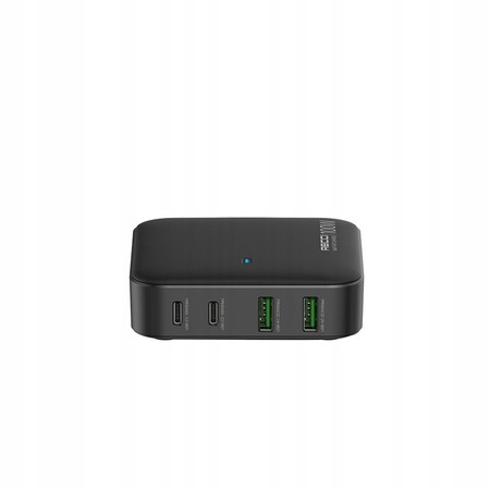 SZYBKA ŁADOWARKA SIECIOWA 100W GaN 2x USB 2x USB-C 3.0 MOCNY ZASILACZ RECCI