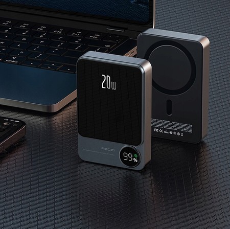 SZYBKI POWERBANK DO MAGSAFE BEZPRZEWODOWY 5000 20W PD + KABEL USB C RECCI