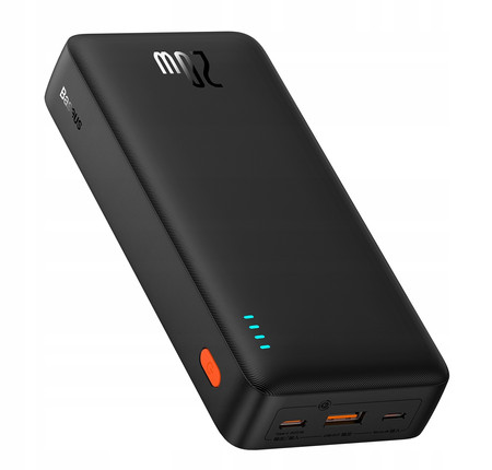 BASEUS POWER BANK Z SZYBKIM ŁADOWANIEM 20000MAH 20W USB-C USB-A Z KABLEM