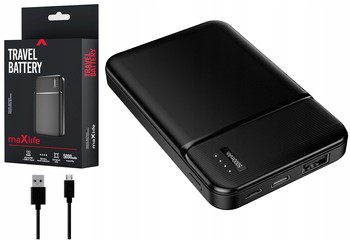 KIESZONKOWY PowerBank 5000mAh USB C Micro 12W