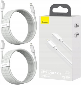 2x BASEUS KABEL USB-C LIGHTNING 1,5M do IPHONE 20W