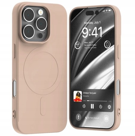 ETUI MERCURY SILIKON CASE DO iPHONE 16 PRO MAX DO MAG SAFE Z MIKROFIBRĄ