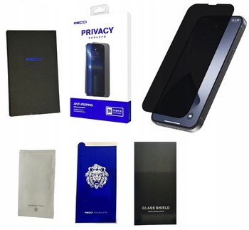 SZKŁO OCHRONNE SZYBKA PRYWATYZUJĄCE do IPHONE 14 13 13 PRO RECCI ZESTAW