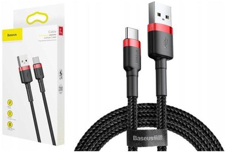 Baseus Wytrzymał Nylonowy Kabel USB-C Typ C 2m