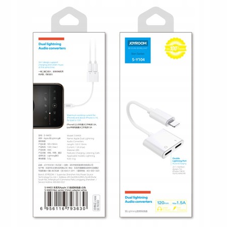 ADAPTER LIGHTNING Jack 3.5 mm DO APPLE iPhone