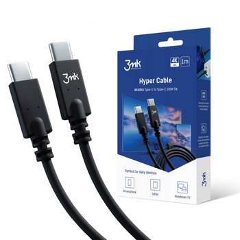 3MK Kabel USB-C Typ-C 100W 1M 4K60Hz do Monitora