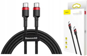 BASEUS KABEL PRZEWÓD USB-C Type-C SZYBKI 3A 60W 2m