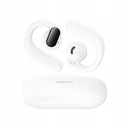 SŁUCHAWKI DOUSZNE BEZPRZEWODOWE BLUETOOTH 5.3 + KABEL POWERBANK TWS RECCI