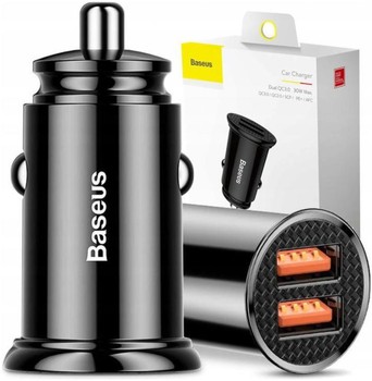 BASEUS ŁADOWARKA SAMOCHODOWA 2x USB 5A QC3.0 30W
