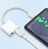 PRZEJŚCIÓWKA ADAPTER USB-C USB C + AUX 3,5 MM DO SŁUCHAWEK RECCI