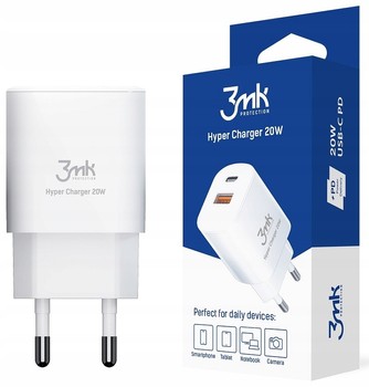SZYBKA ŁADOWARKA SIECIOWA 3MK 20W DO IPHONE QC 3.0