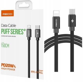 KABEL LIGHTNING - USB C PRZEWÓD 20W PD 1,5M DO ŁADOWANIA DO IPHONE RECCI