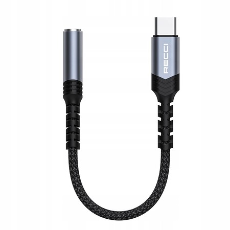 PRZEJŚCIÓWKA ADAPTER USB-C TYP C do AUX MINI JACK 3,5MM AUDIO RECCI