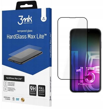 3MK SZKŁO HARTOWANE PEŁNE do iPhone 15