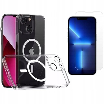 CASE ETUI DO iPHONE 13 / 14 + SZKŁO HARTOWANE 9H OCHRONA APARATU OBUDOWA