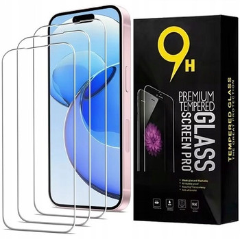 3 SZTUKI SZKŁO HARTOWANE do iPHONE 17 PRO MAX SZYBKA OCHRONNA NA EKRAN 9H