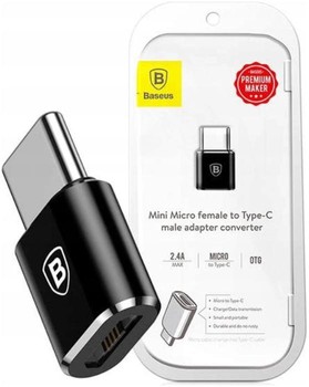 Baseus Adapter Przejściówka z Micro USB na USB C