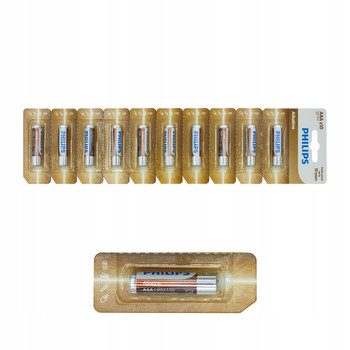 BATERIA PHILIPS AAA R3 ZRYWKA 10SZT ALKALINE BATERIE ZESTAW
