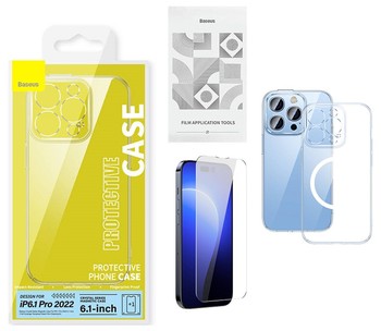 BASEUS ETUI Z MAGSAFE SZKŁO DO IPHONE 14 PRO MAX