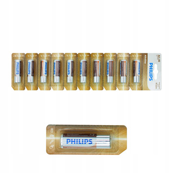 BATERIA PHILIPS AA LR6 ZRYWKA 10SZT ALKALINE BATERIE ZESTAW