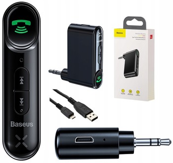 BASEUS TRANSMITER AUX BLUETOOTH SAMOCHODOWY