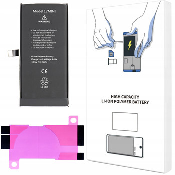BATERIA DO iPHONE 12 MINI WIĘKSZA POJEMNOŚĆ 2450 mAh ŚWIEŻA KOMPLET