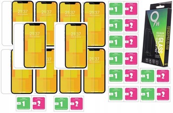 x10 Szkło Hartowane 9H do iPhone 12 12 Pro Zestaw