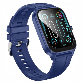 SMARTWATCH ZEGAREK MENU PL ROZMOWY POWIADOMIENIA PULS SPORT ZDROWIE PASEK