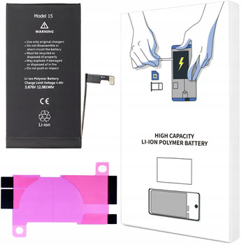 BATERIA DO iPHONE 15 POJEMNOŚĆ 3349 mAh ŚWIEŻA KOMPLET