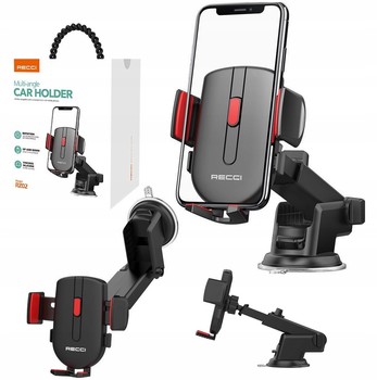 UCHWYT DO SAMOCHODU NA TELEFON SZYBĘ DESKĘ KOKPIT Z REGULACJĄ MOCNY RECCI