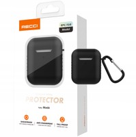 ETUI SILIKONOWE CASE DO AIRPODS 1/2 RECCI OBUDOWA POKROWIEC Z HAKIEM