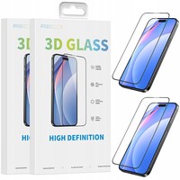 2X PEŁNE SZKŁO HARTOWANE 3D 9H DO iphone 15 PRO MAX NA CAŁY EKRAN RECCI