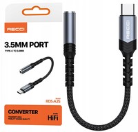 PRZEJŚCIÓWKA ADAPTER USB-C TYP C do AUX MINI JACK 3,5MM AUDIO RECCI