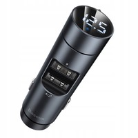 BASEUS ŁADOWARKA TRANSMITER FM Bluetooth 5.0 2xUSB