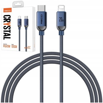 PRZEWÓD SZYBKI KABEL DO iPhone 14 13 12 11 PRO MAX LIGHTNING 1,2M 20W RECCI