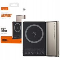 SZYBKI POWERBANK DO MAGSAFE MAGNETYCZNY BEZPRZEWODOWY 10000MAH 20W ARMOR MOC