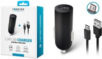 Ładowarka Samochodowa FAST 2A USB + Kabel Micro