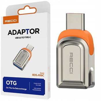 ADAPTER PRZEJŚCIÓWKA USB-C TYP C NA USB DO TELEFONU OTG USB 3.0 RECCI