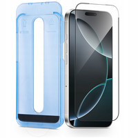 SZKŁO HARTOWANE PEŁNE do iPhone 17 PRO MAX Z RAMKĄ DO MONTAŻU APLIKATOR